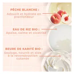 Energie Fruit Corps Peaux Délicates Lait Douceur Pêche Blanche & Eau de Riz Bio 200ml