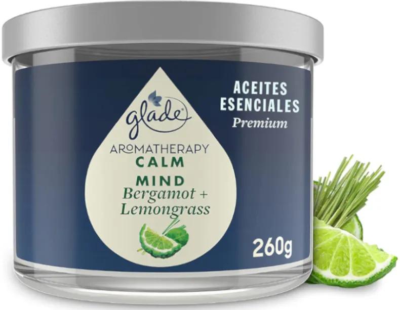 Glade Aromatherapy Calm Mind Bergamot &amp; Lemongrass Candle 260g