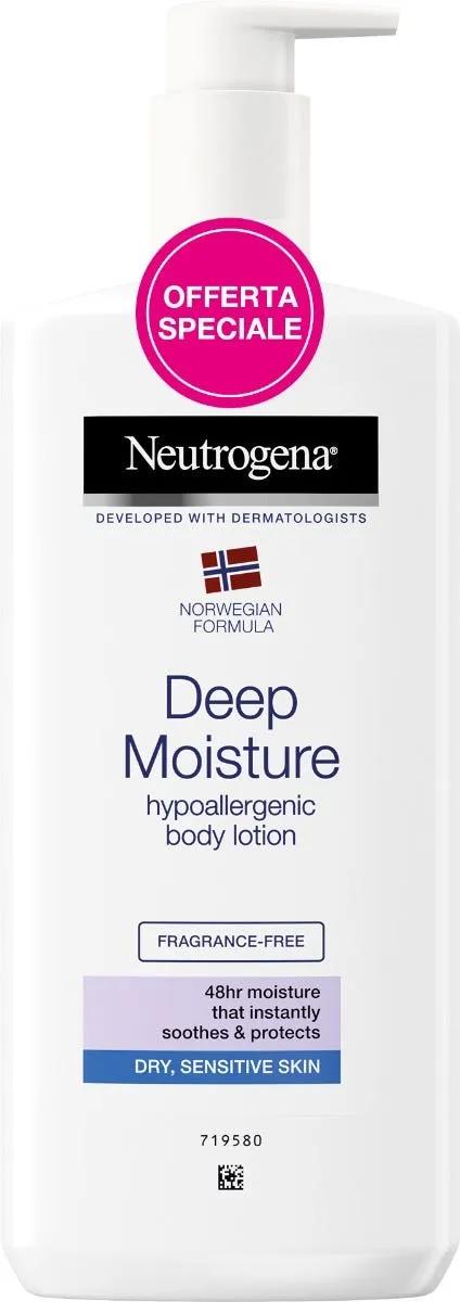 Neutrogena Deep Moisture Fluida Non Profumata Crema Corpo Per Pelle Secca e Sensibile 400 ml