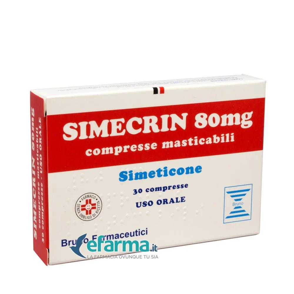 Simecrin 80 mg Simeticone Meteorismo 30 Compresse Masticabili