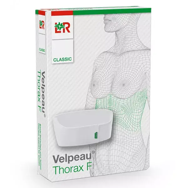 Velpeau Thorax Classic Anatomical Chest Belt 16cm White Size 2