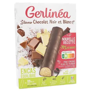 Gerlinéa Pausa Golosa Barretta al Cioccolato Fondente e Bianco 12 pezzi