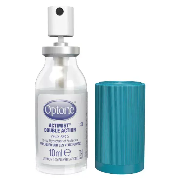 Optone ActiMist Double Action Spray Hydratant Yeux Secs 10ml