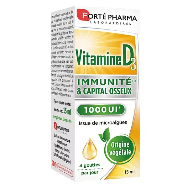Forté Pharma Vitamin D3 Dropper Bottle 15ml