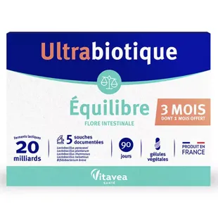 Nutrisanté Ultrabiotico Equilibrio Lotto di 2 x 30 capsule + 1 Mese Offerto