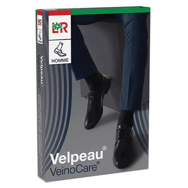 Velpeau Veinocare Homme Chaussette Classe 2 Taille M Noir
