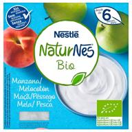 Naturnes Nestlé BIO Puré Manzana/Melocotón +6m 4x90 gr