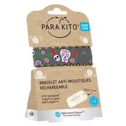 Parakito Teens Bracelet Anti-Moustiques Dark Roses + 2 pastilles 