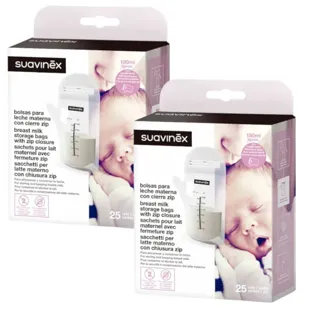 Suavinex Bolsas Almacenaje Leche Materna Pre-Esterilizadas 2x25 uds