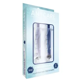 Siringa per aspirazione nasale Anycare Blue, confezione da 2