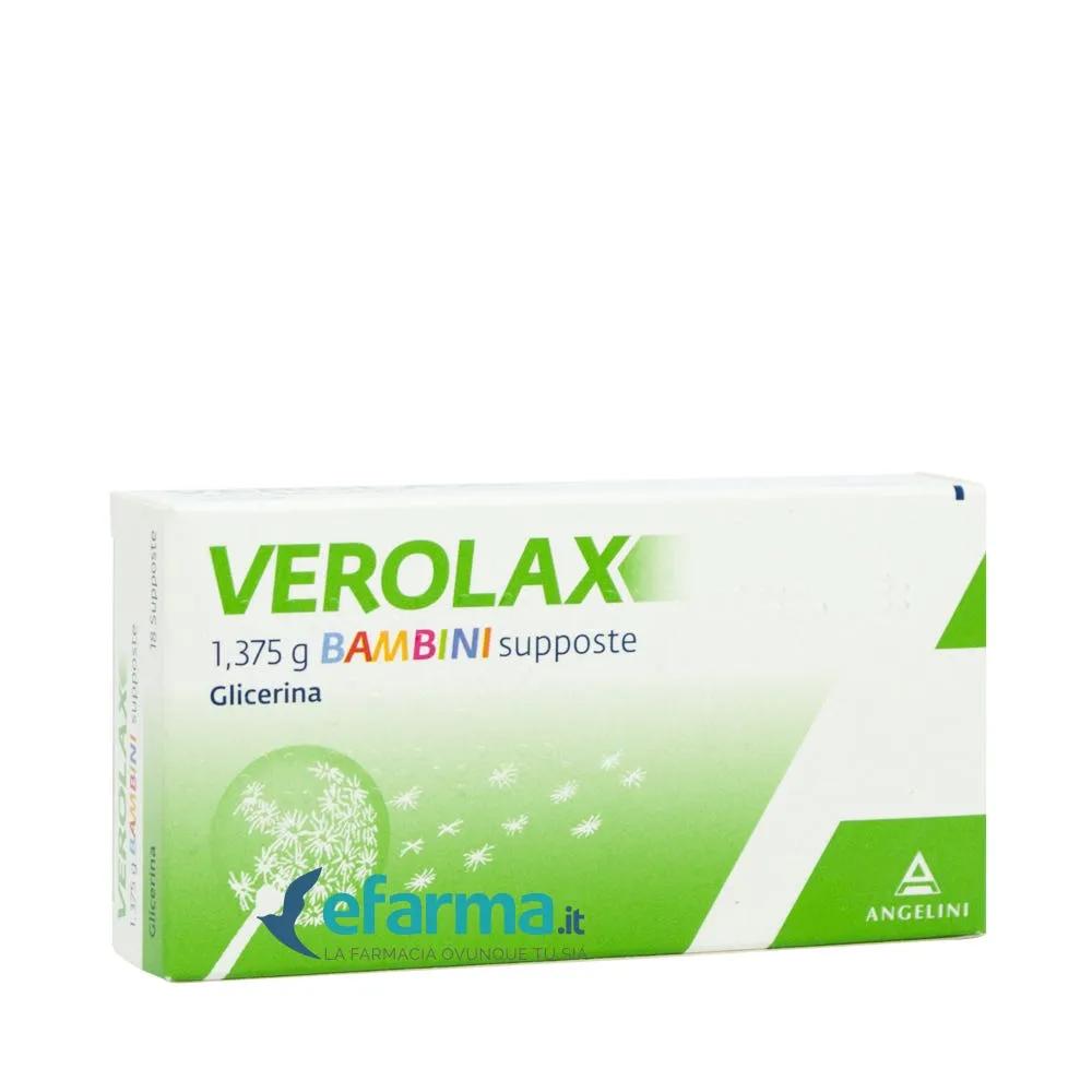 Verolax Bambini 1,375 gr Glicerina Stitichezza 18 Supposte