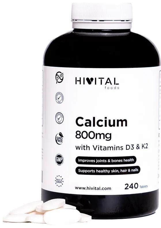 Hivital Calcium 800 mg with Vitamin D3 and K2 200 Tablets