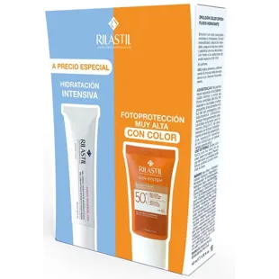 Rilastil Aqua Intense 72H 40 ml + Sun System Emulsión Color SPF50+ 40 ml