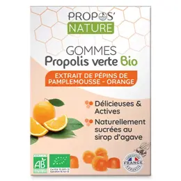 Propos' Nature Apithérapie Gomme de Propolis Pépins de Pamplemousse Orange Bio 45g