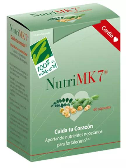 100% Natural Nutri MK7 Cardio 60 Cápsulas de 90mcg