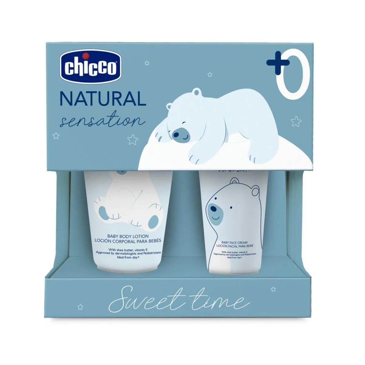 Chicco Natural Sensation Cofanetto Sweet Time Crema Viso 50 ml + Crema Corpo 150 ml