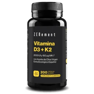 ZENement Vitamin D3+K2 Extra Virgin Olive Oil 200 Softgels