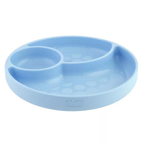 Chicco Take Eat Easy Bandeja con Compartimento para Comidas con Ventosa +12m Azul