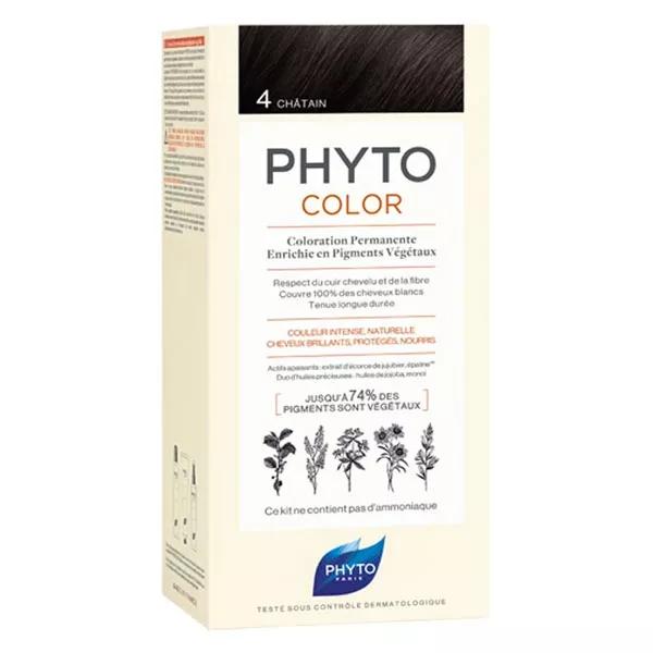 Phyto Color Coloración Permanente 4 Castaño