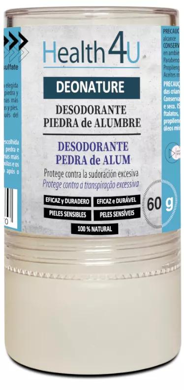 H4U DEONATURE Desodorante Piedra de Alumbre 60 gr