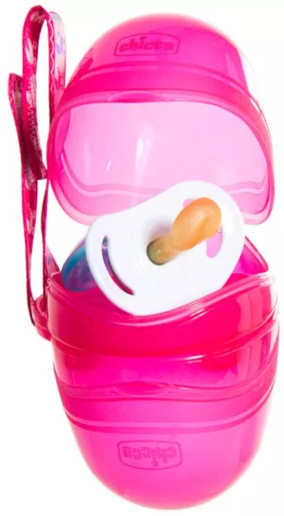 Chicco Porta Chupeta duplo rosa