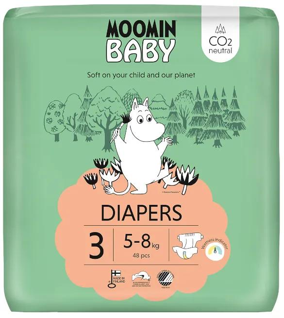 Couches Moomin Baby Taille 3 (5-8kg) 48 unités