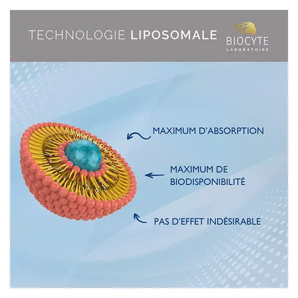 Biocyte Magnésium Liposomal 300mg Stress et Fatigue 60 Gélules