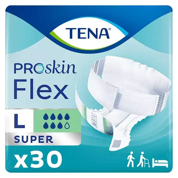 TENA Proskin Flex Change Avec Ceinture Super Taille L 30 unités