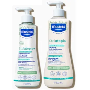 Mustela Stelatopia BIO Anti-Itch Relipidizing Cream 300 ml + Stelatopia Bath Gel 500 ml