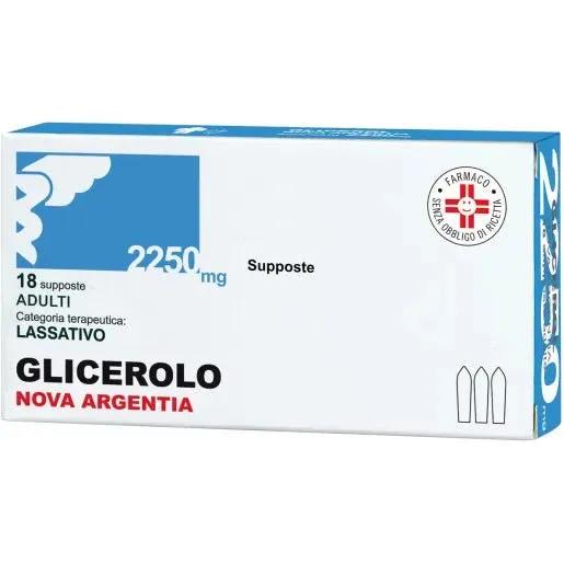 Nova Argentia Glicerolo 2.250mg Supposte per Stitichezza Adulti 18 Supposte