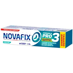Novafix Pro3 Crème Adhésive Fraîcheur Prothèse Dentaire 70 gr