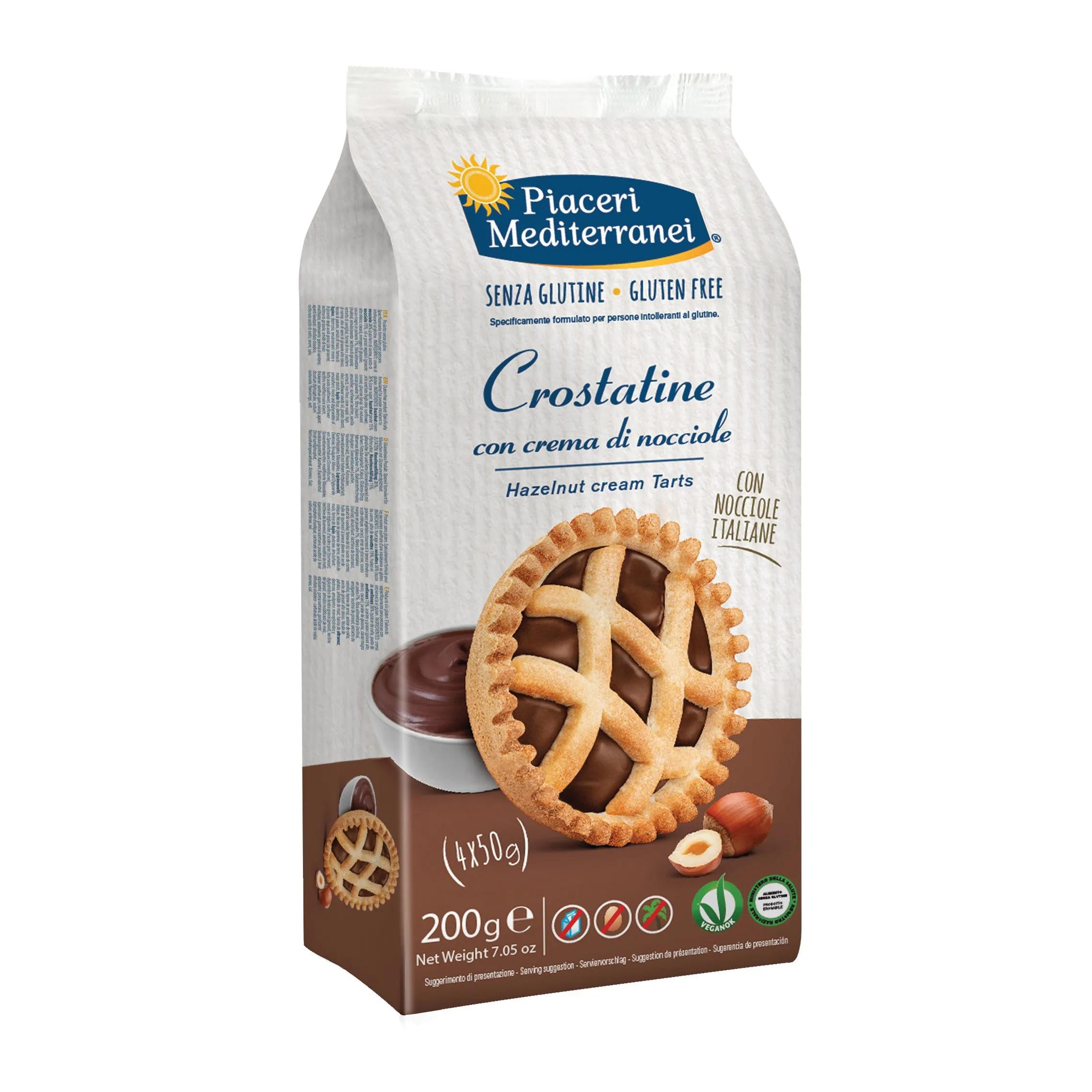 Piaceri Mediterranei Crostatine alla Nocciola Senza Glutine 4x50 g