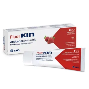 Kin Fluorkin Pasta de Dentes Anticáries Morango 75 ml