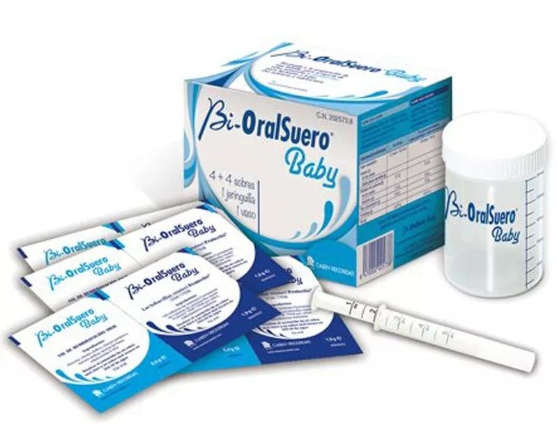Casen Recordati Bi-Oralserum Bébé 8 Enveloppes + 1 Seringue + 1 Verre