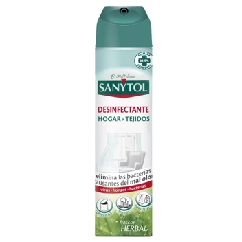 Ambientador sanytol desinfectante para hogar y tejidos spray bote de 300 ml