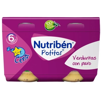 Nutribén Potitos Cena Verduritas con Pavo