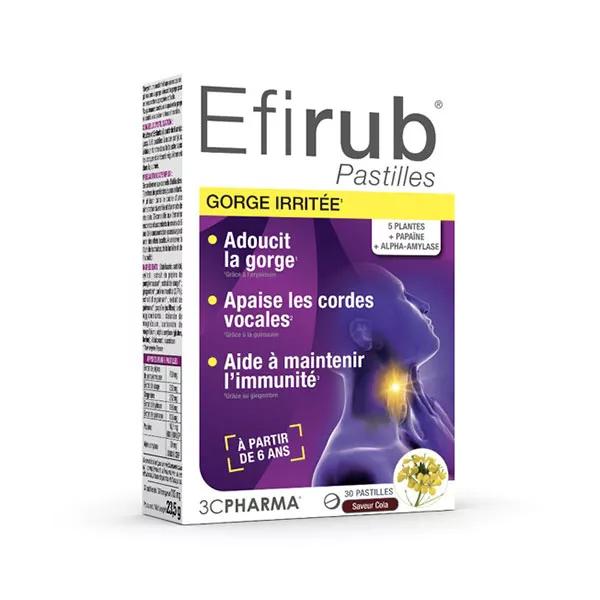 3C Pharma Efirub Pastillas para la garganta A partir de 6 años 30 pastillas Cola