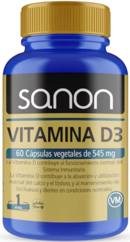 Sanon Vitamina D3 545 Mg 60 Cápsulas Vegetais