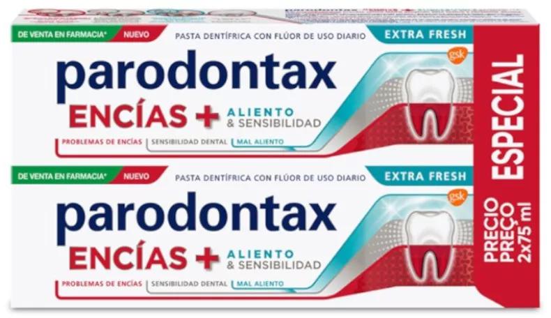 Parodontax Zahnpasta Zahnfleisch + Atem & Sensibilität 2x75 ml