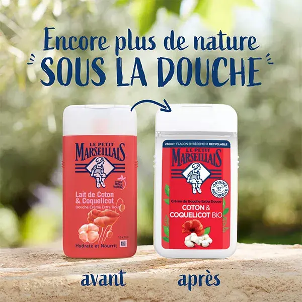 Le Petit Marseillais Doccia Crema Extra Delicato Latte di Cotone e Papavero 250ml