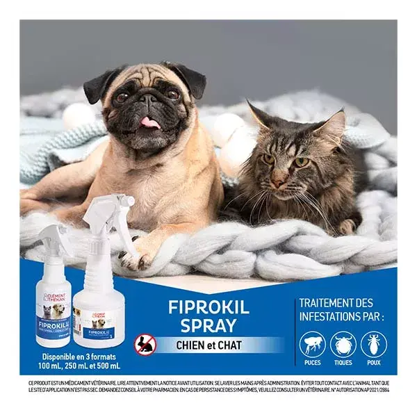 Clement Thekan Spray Anti-Puces Anti-Tiques Chien Chat 100ml
