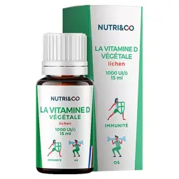 Nutri&Co Vitamine D3 Végétale Santé des Os et Immunité 15ml