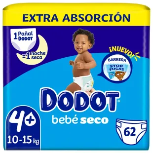Dodot Baby Dry Diaper Pack Extra Absorbent T4 + 66Uds