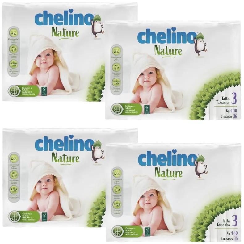 Couches Chelino Nature Taille 3 (4-10 Kg) 4x36 unités