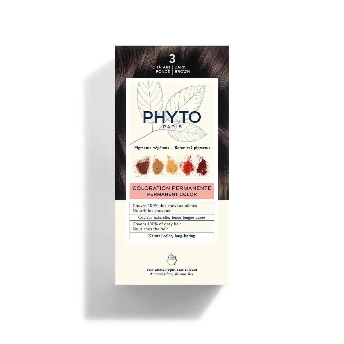 Phyto Phytocolor Kit 3 Castano Scuro Tintura Permanente Per Capelli