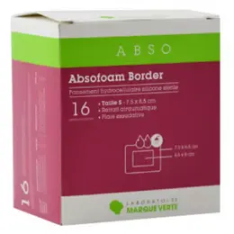 Marque Verte Absofoam Border 7,5cm x 8,5cm 16 unités