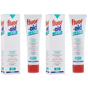 Dentaid Fluor-aid 250 Daily Use Fluoridated Toothpaste Fresh Mint 2x100 ml