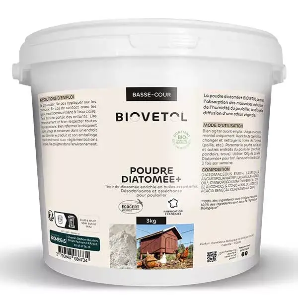 Vetobiol Poudre Diatomée+ Bio Basse-Cour 3kg