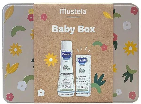 Mustela Baby Box Cofanetto Con Detergente Delicato 200 ml e Crema Viso 40 ml