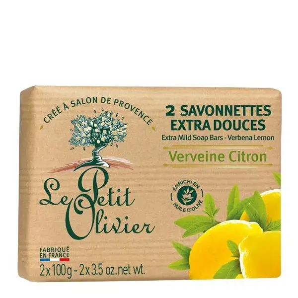 Le Petit Olivier Extra Gentle Lemon Verbena Soaps Pack of 2 x 100g